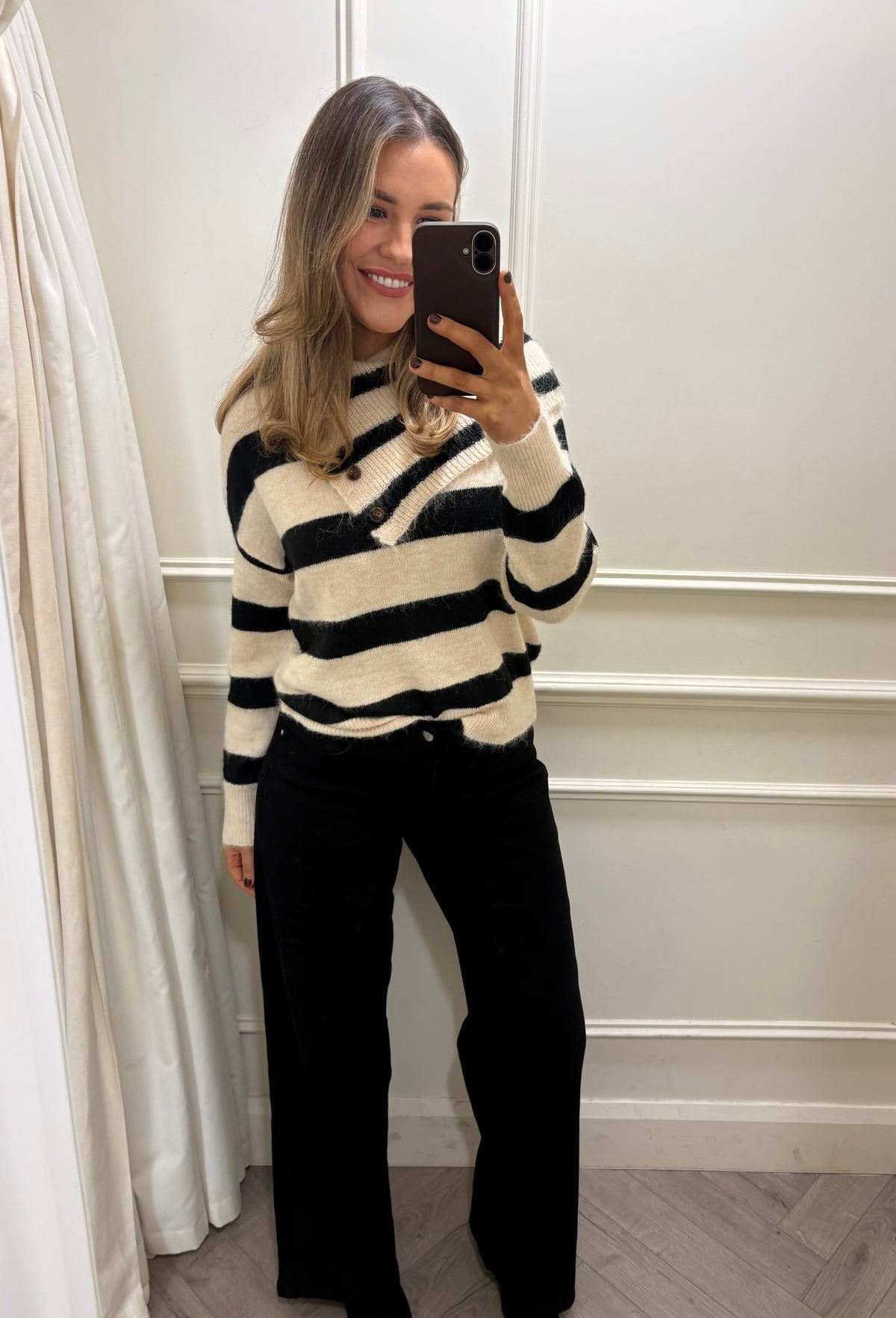 Penelope Knit Beige & Black