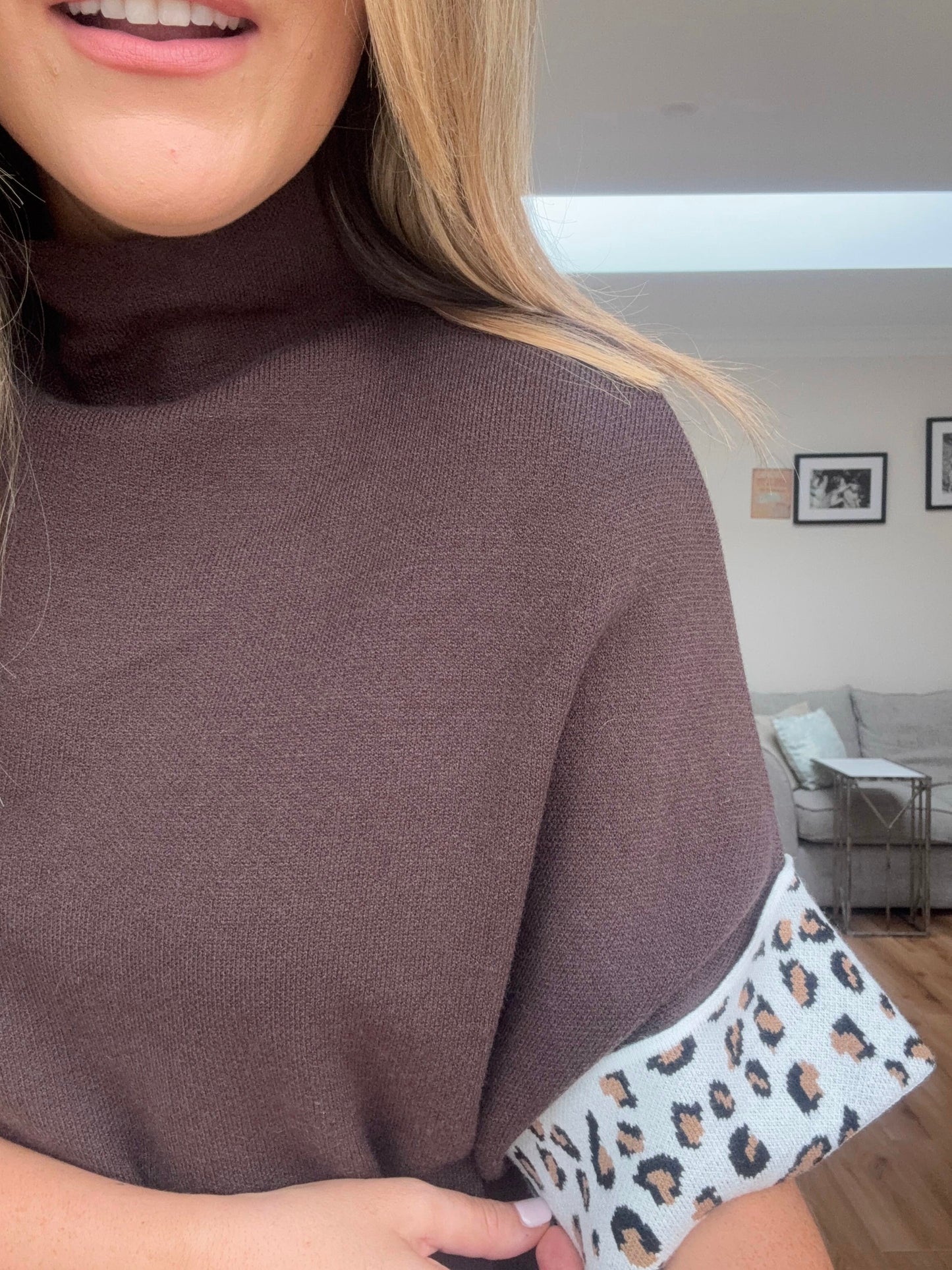 Maylah Aninal Print Knit Brown