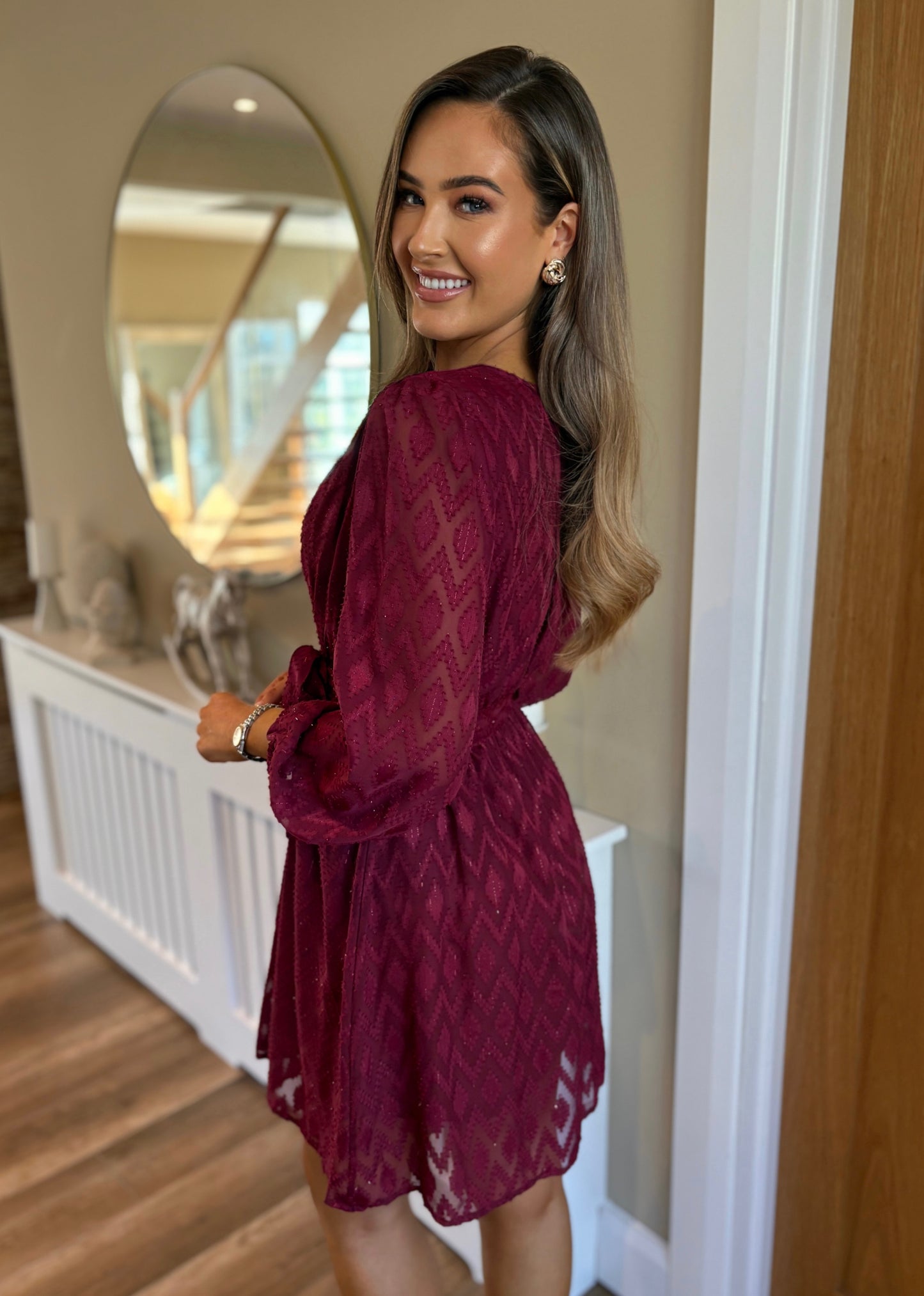 Mabel Dress Burgundy