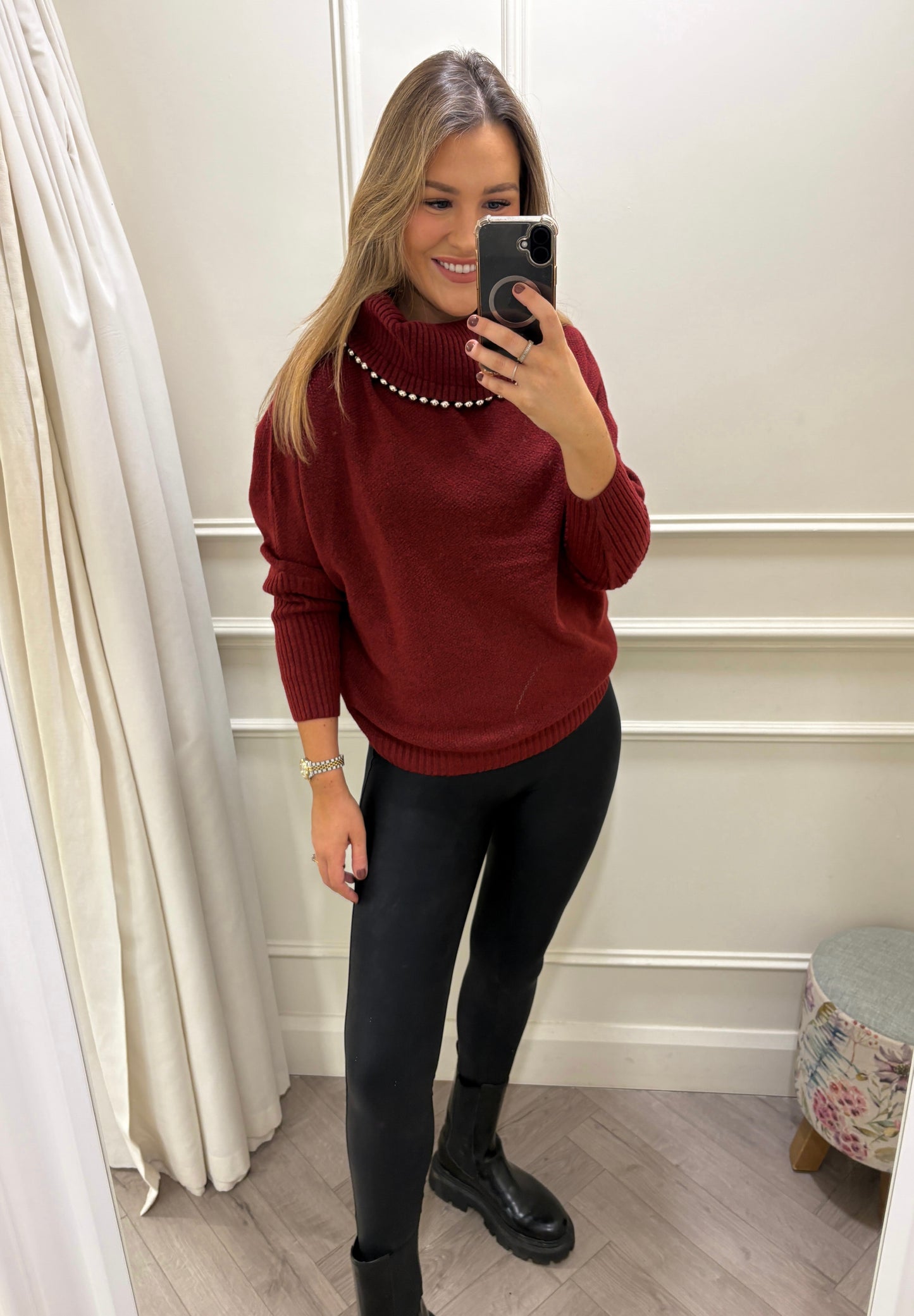 Annalise Knit Burgundy