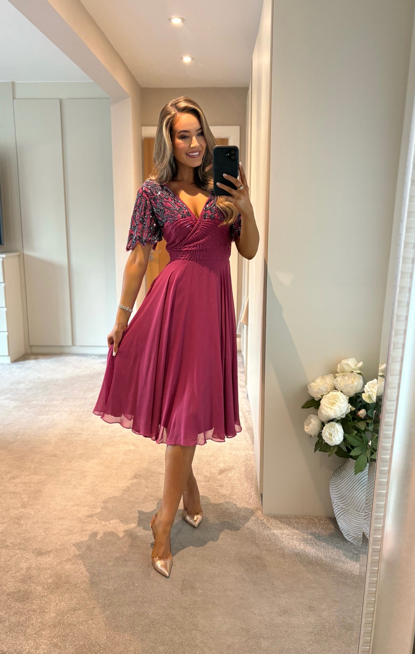 Jolina Dress Magenta