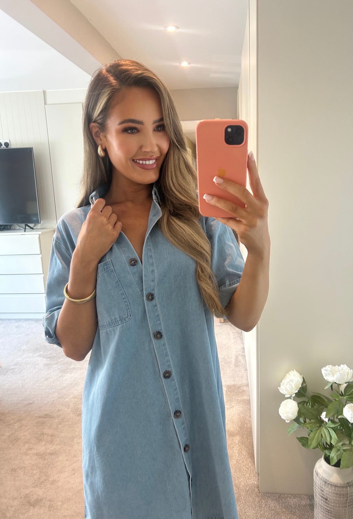 Laurel Denim Dress Blue