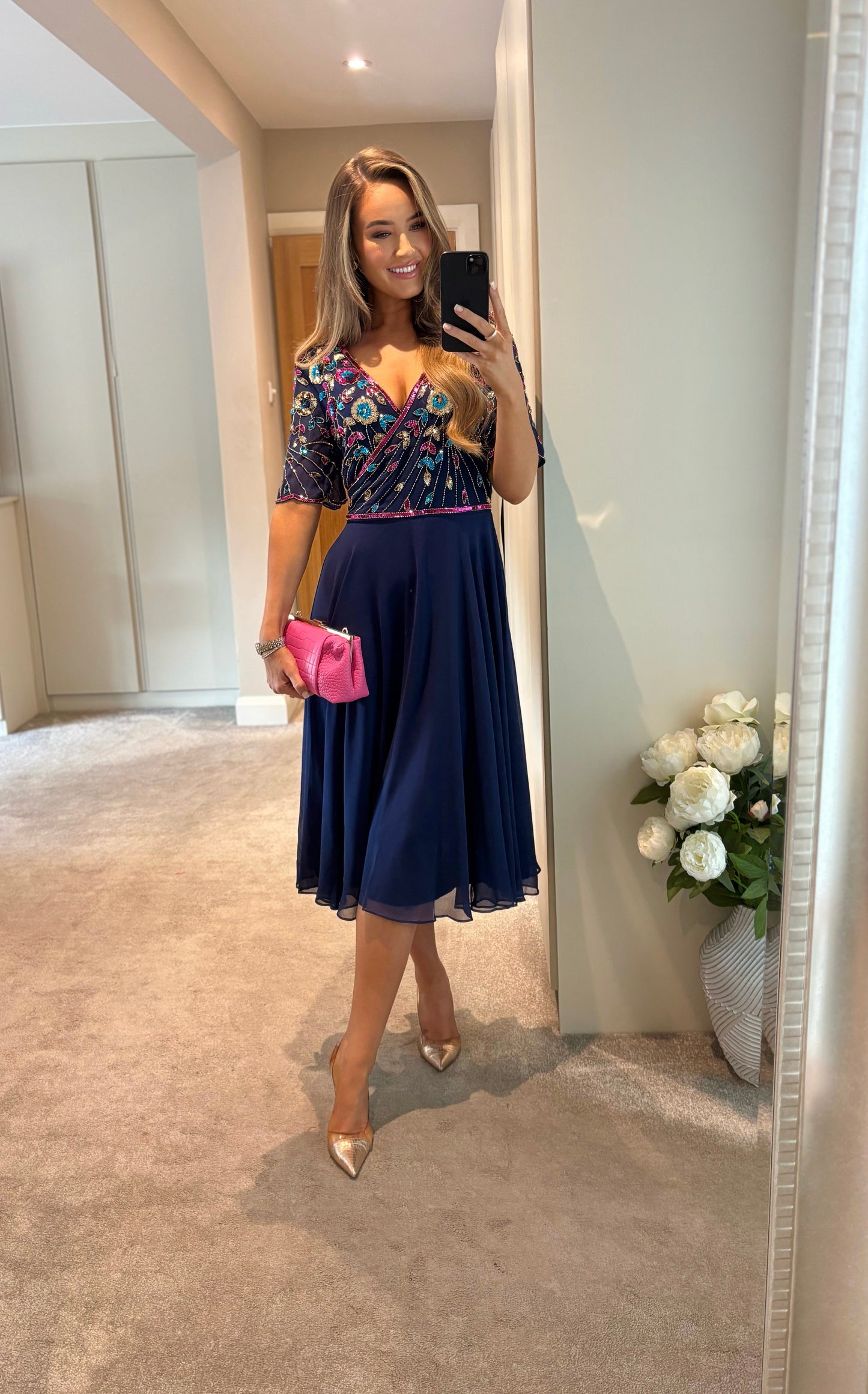 Eliana Dress Navy