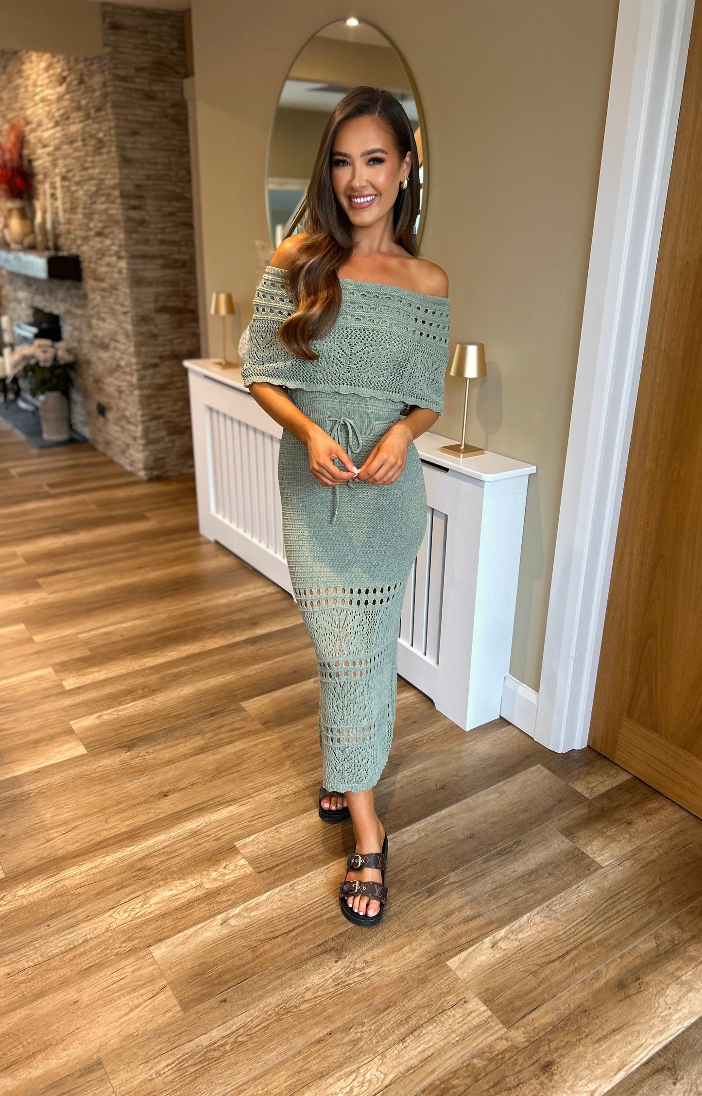 Zendaya Dress Khaki