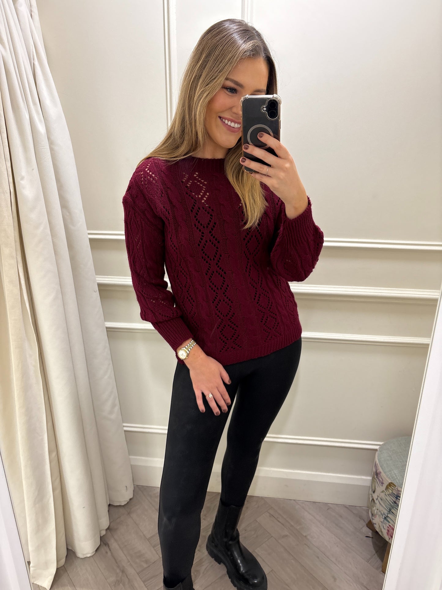 Laci Knit Burgundy