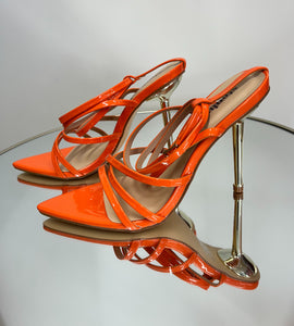 Pia Strap Heels Orange