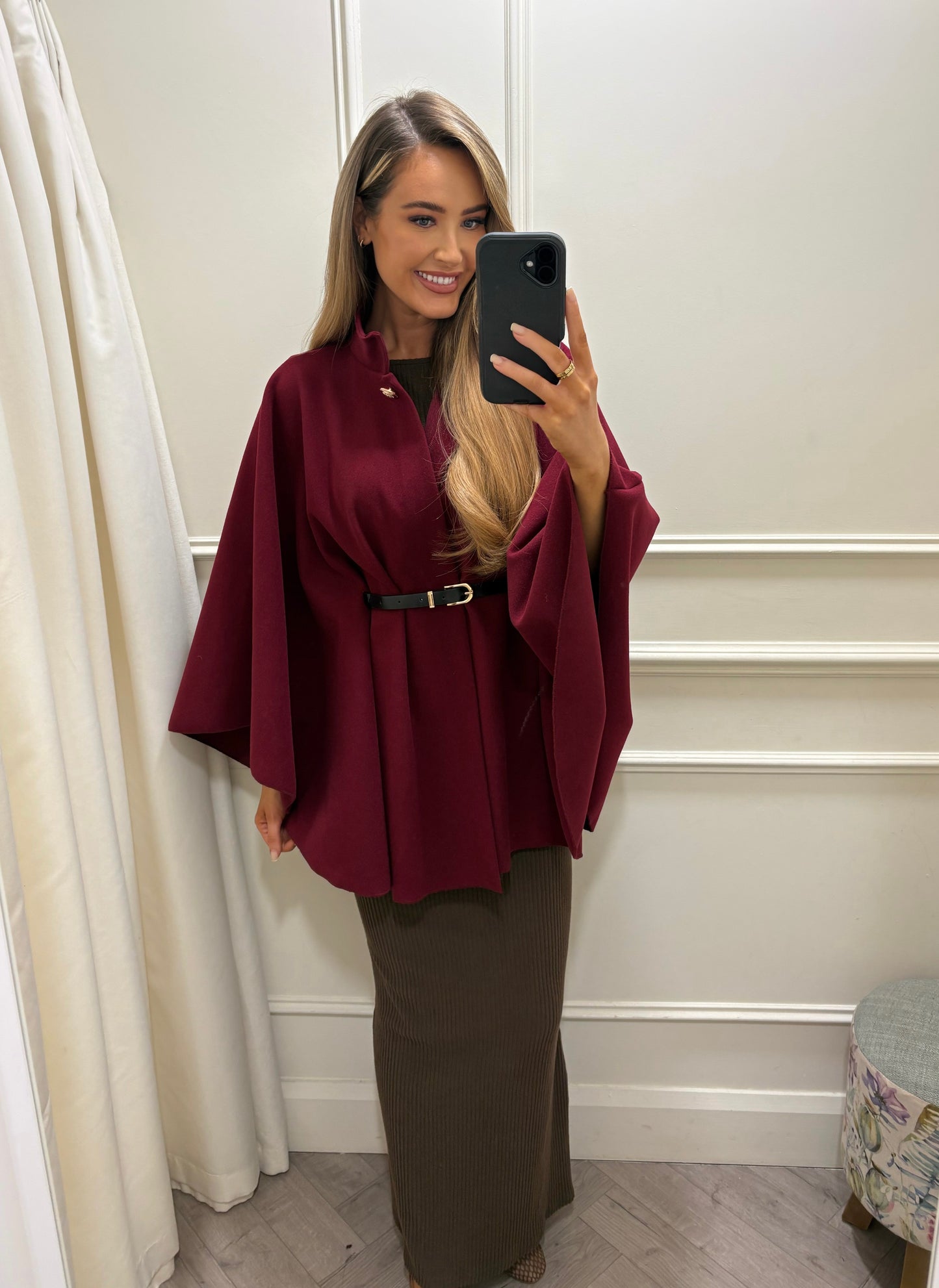 Elaine Cape Burgundy