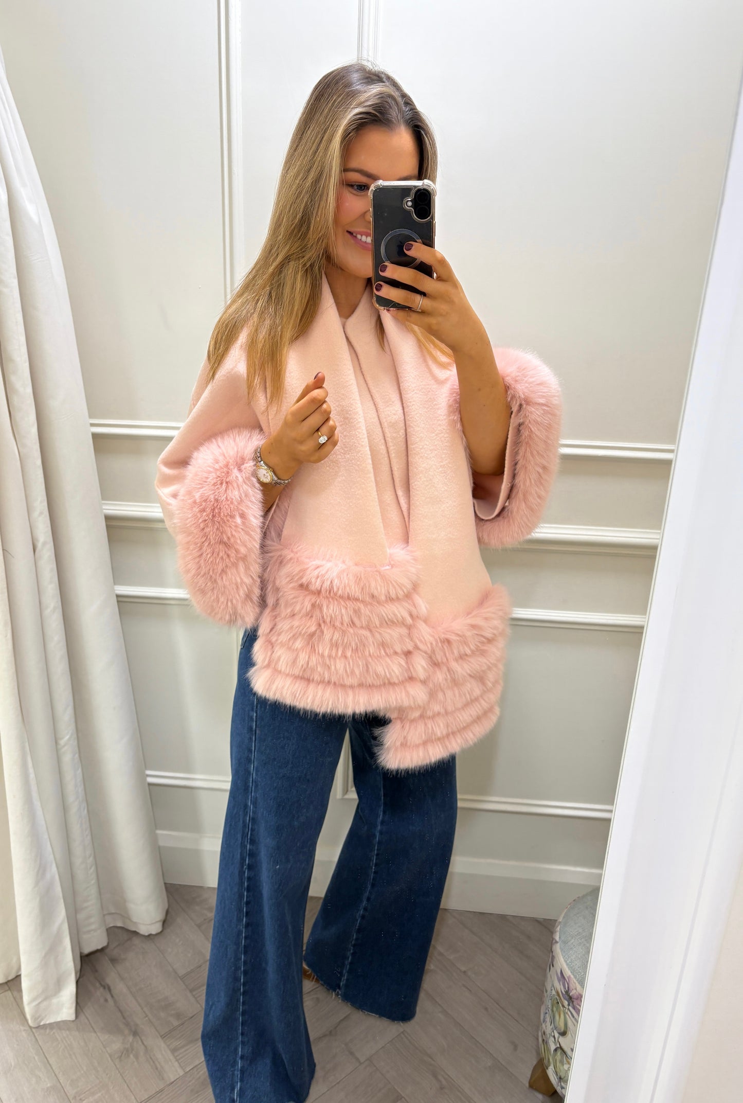 Rani Soft Knit & Scarf Pink