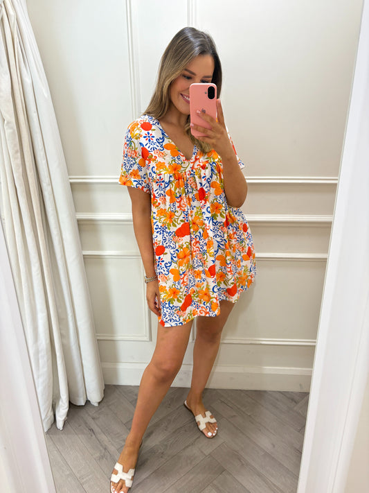 Leona Playsuit Orange