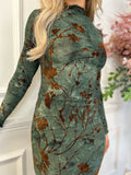 Sarai Print Dress Green