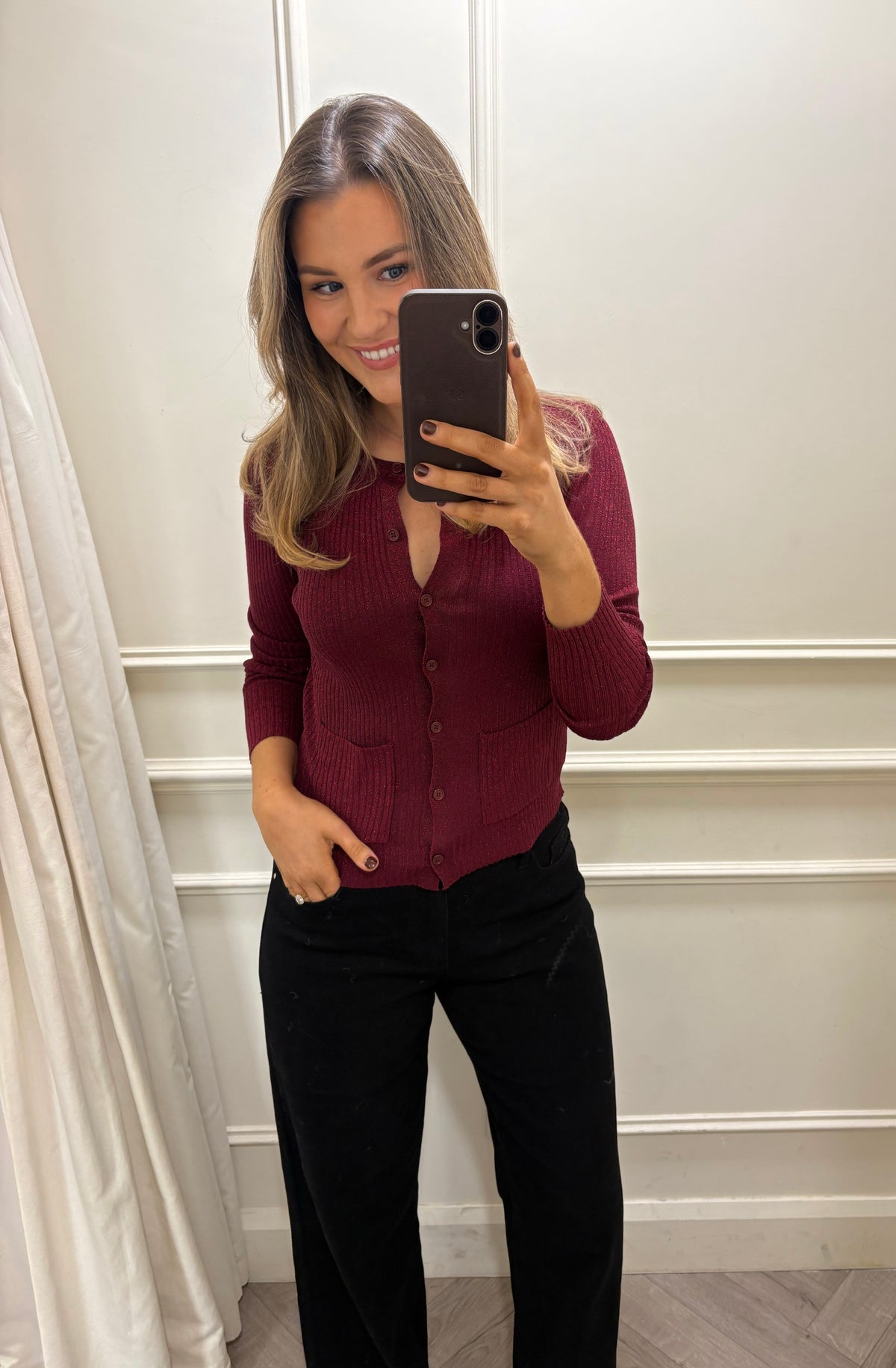 Kala Cardi Burgundy