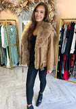 Clementine Fur Jacket Camel