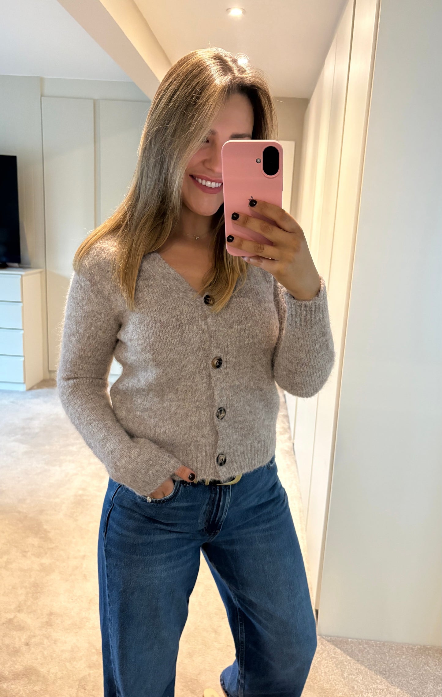 Jordan Knit, Scarf & Hat Bisque