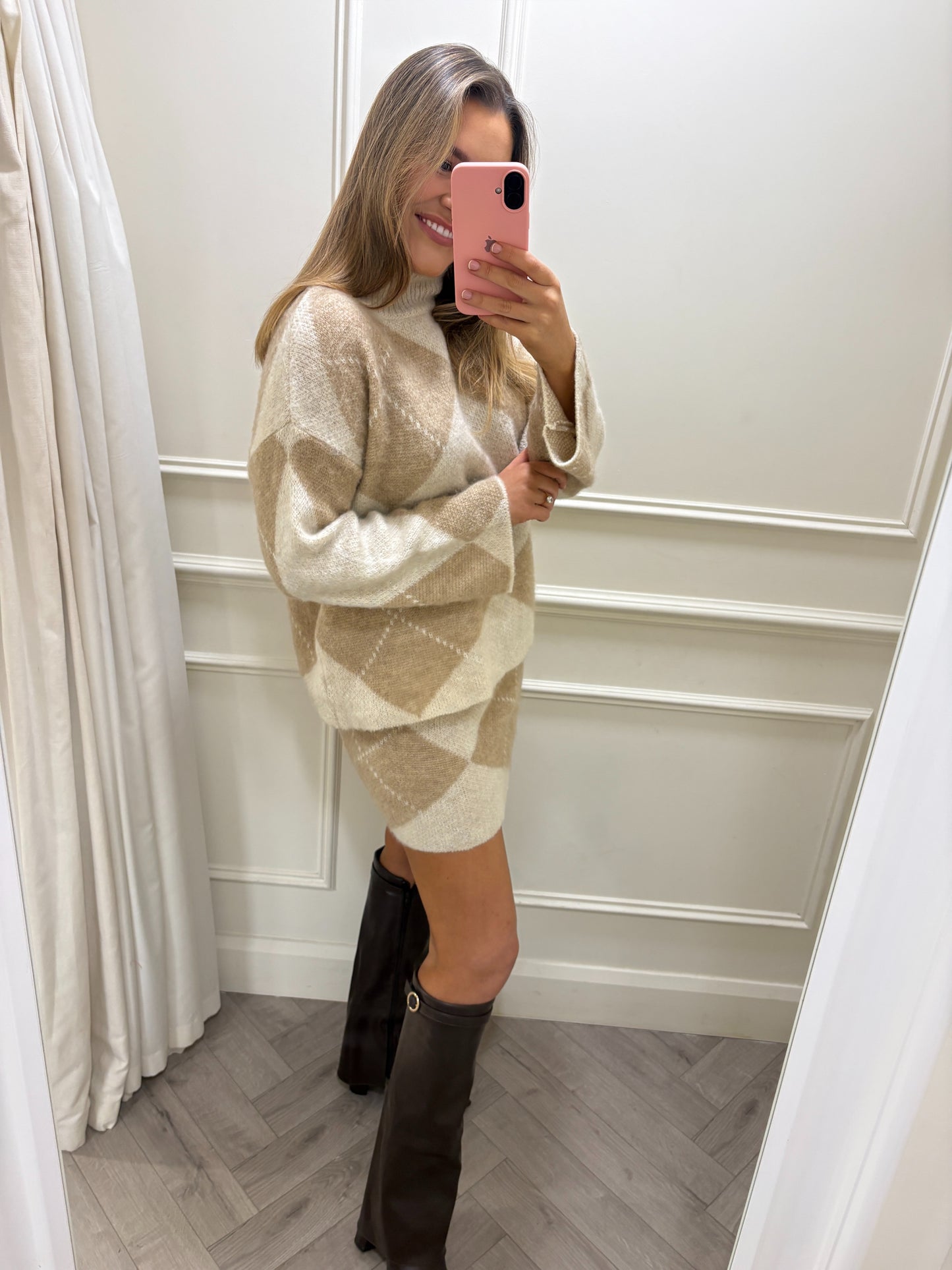 Kelly Knitted Two Piece Beige