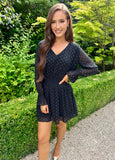 Izzy Black and Gold Fleck Dress