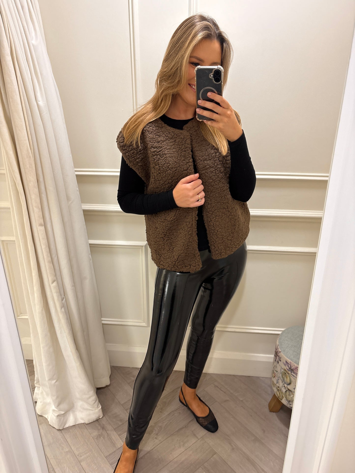 Bonnie Fur Gilet Brown