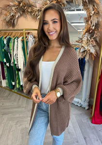 Faye Brown and Gold Cardigan