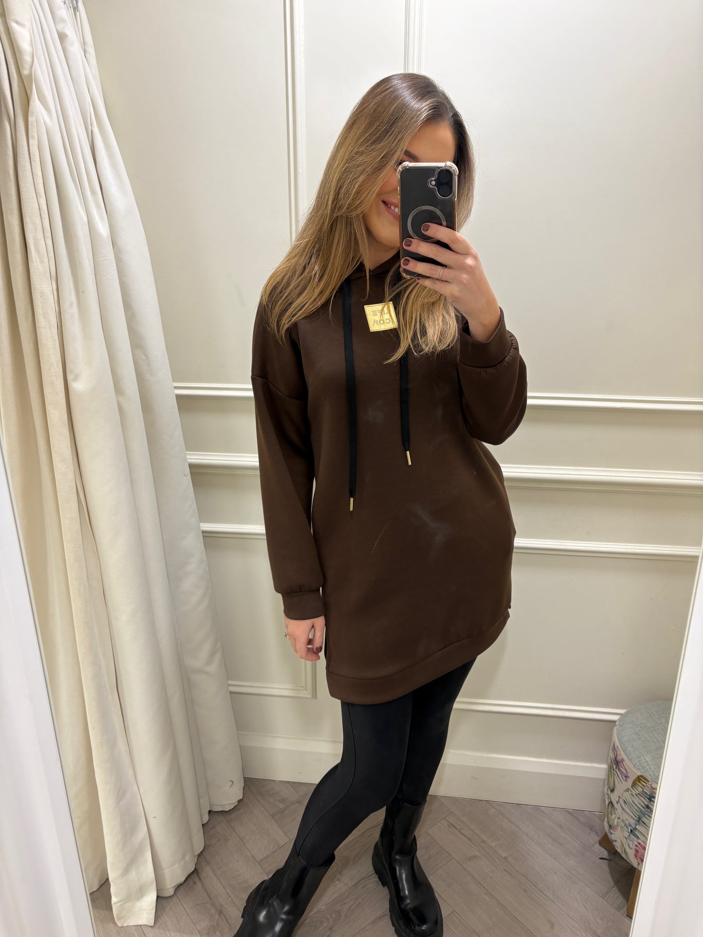 Kaci Jumper Dress Brown