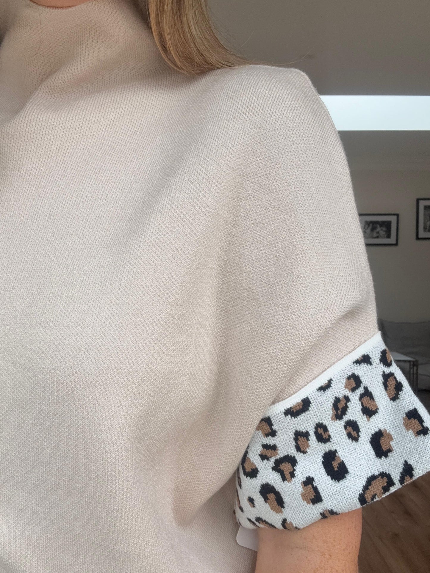 Maylah Animal Print Knit Beige