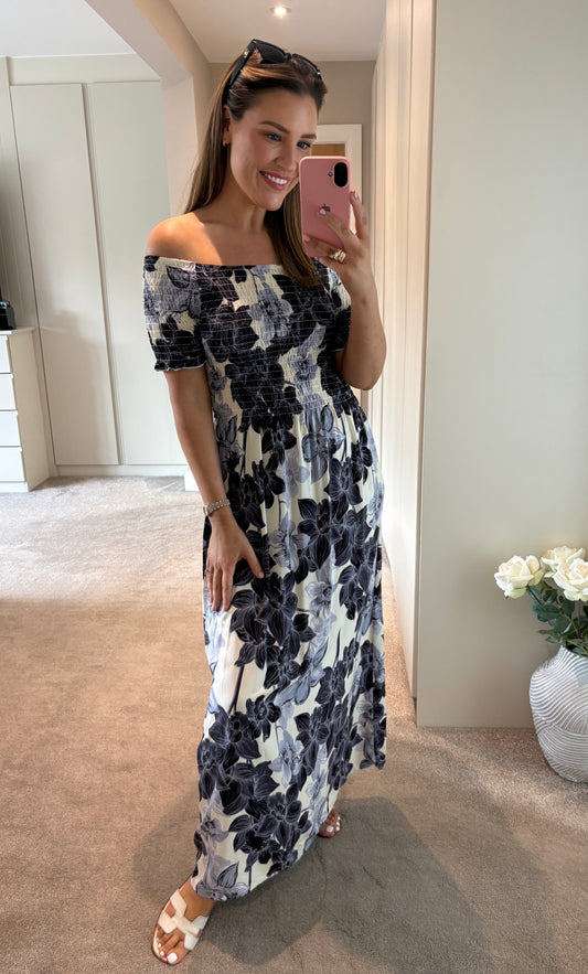 Loretta Dress Navy