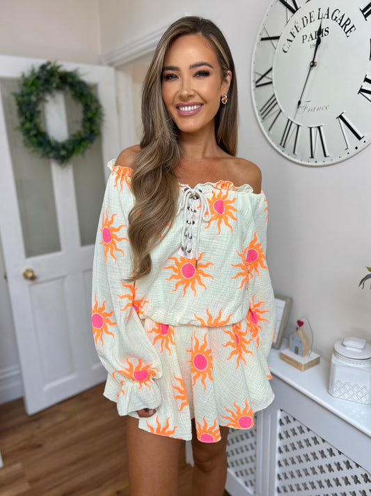 Valentina Playsuit Beige