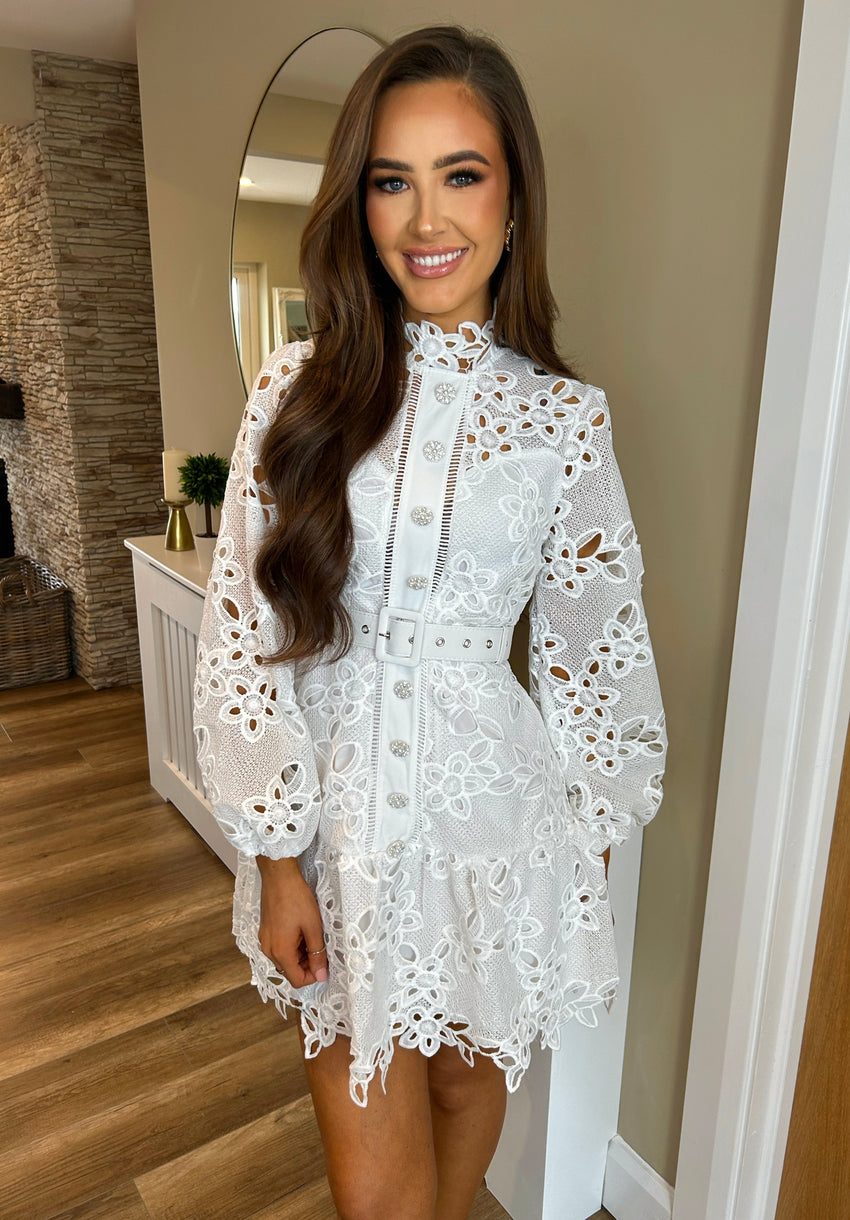 Georgia Dress White