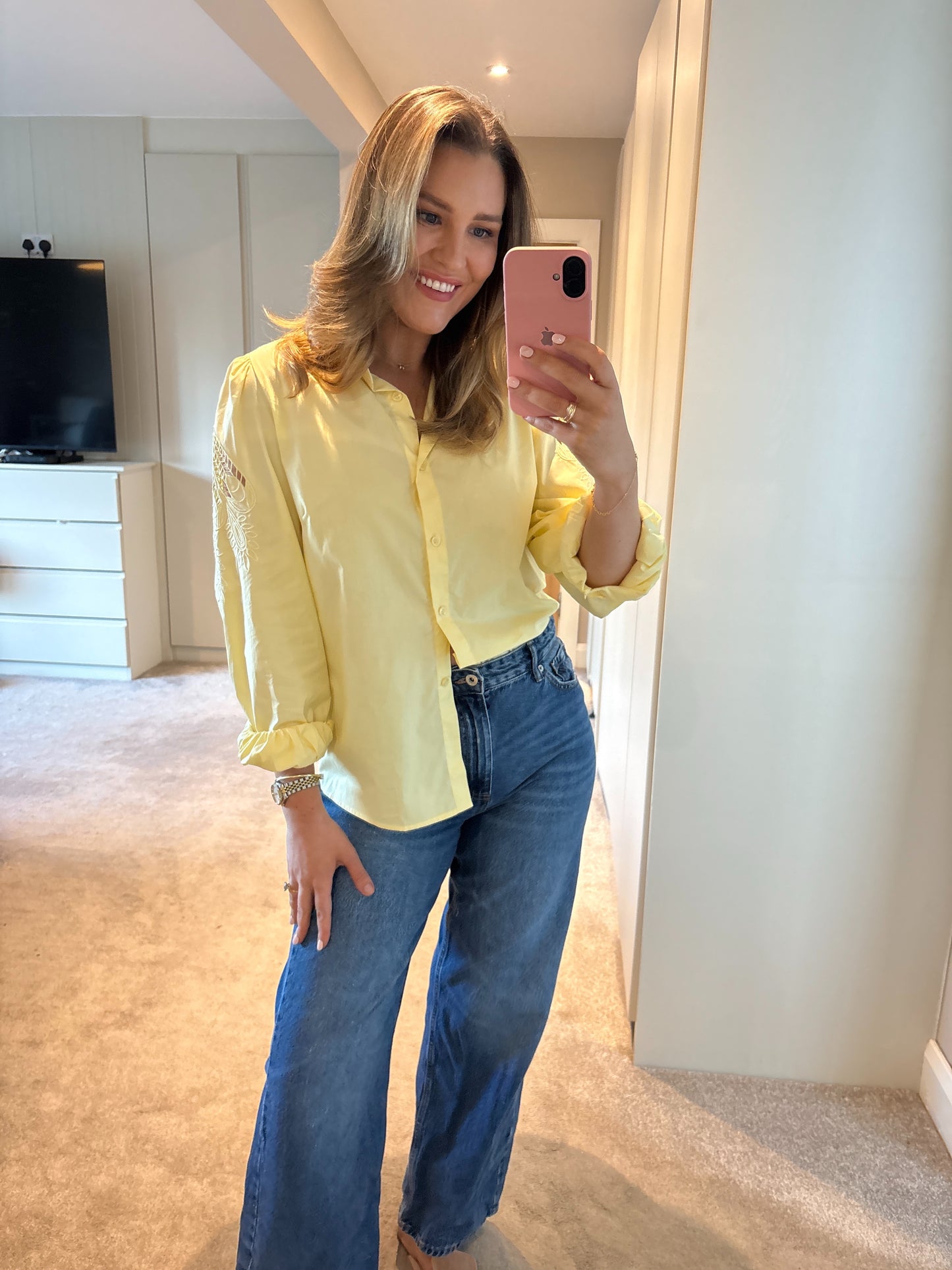 Jean Shirt Yellow