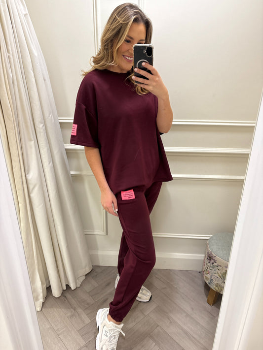 Haylie Tracksuit Burgundy