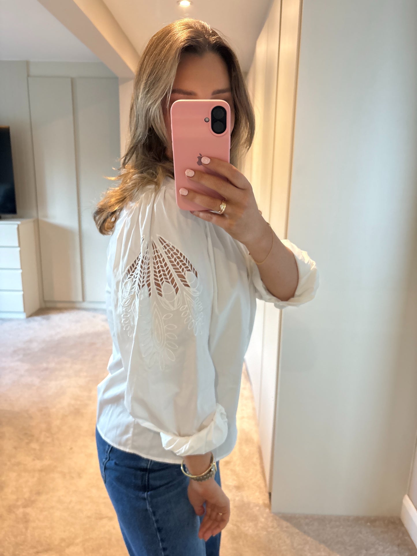 Jean Shirt White