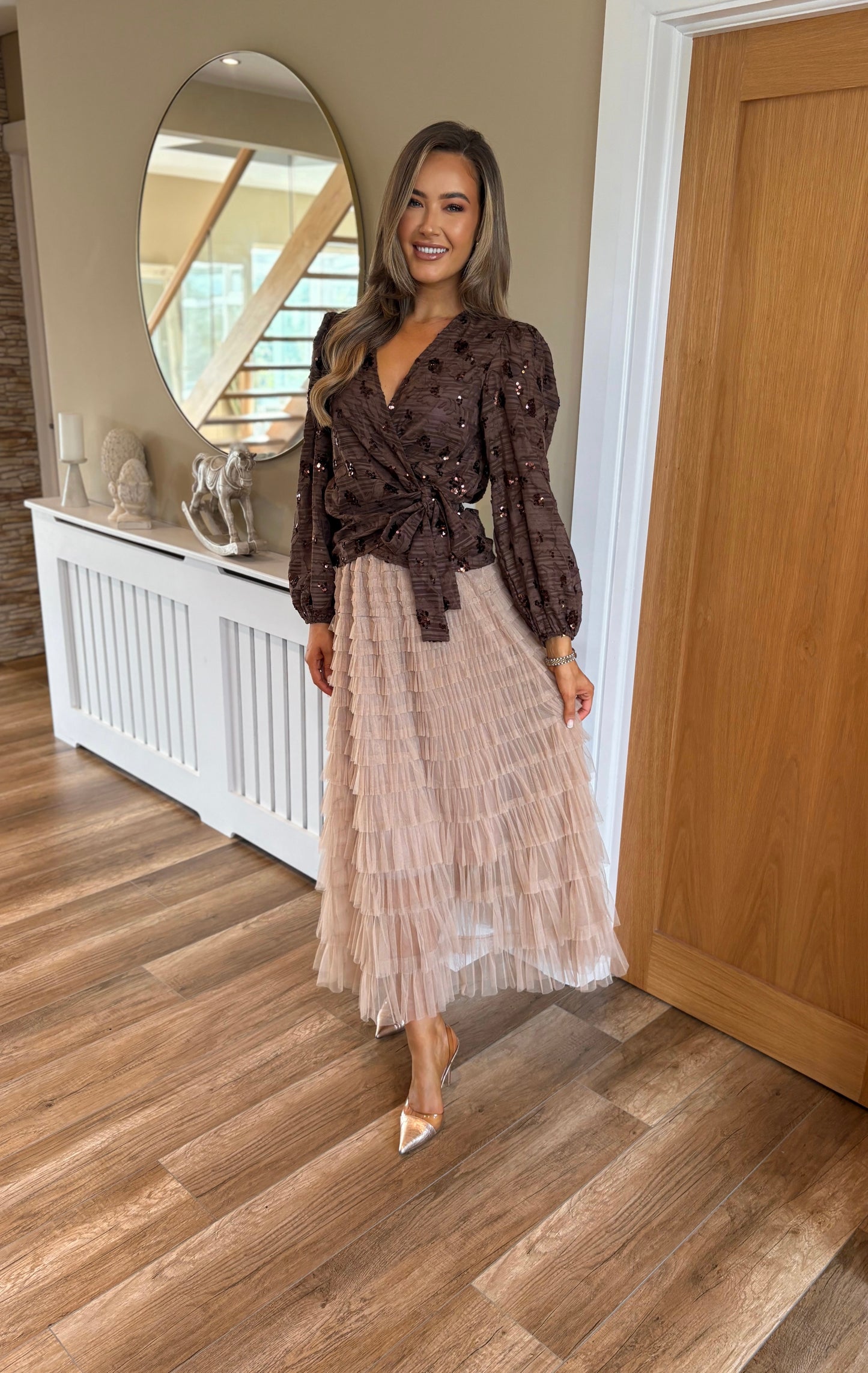 Naomi Tulle Skirt Nude