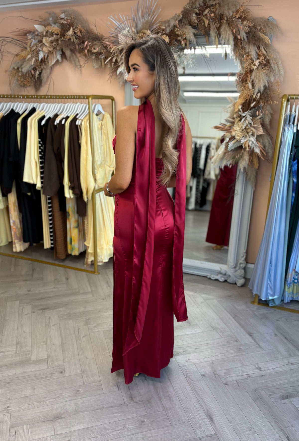 Charli Dress Burgundy