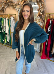 Faye Teal and Gold Cardigan