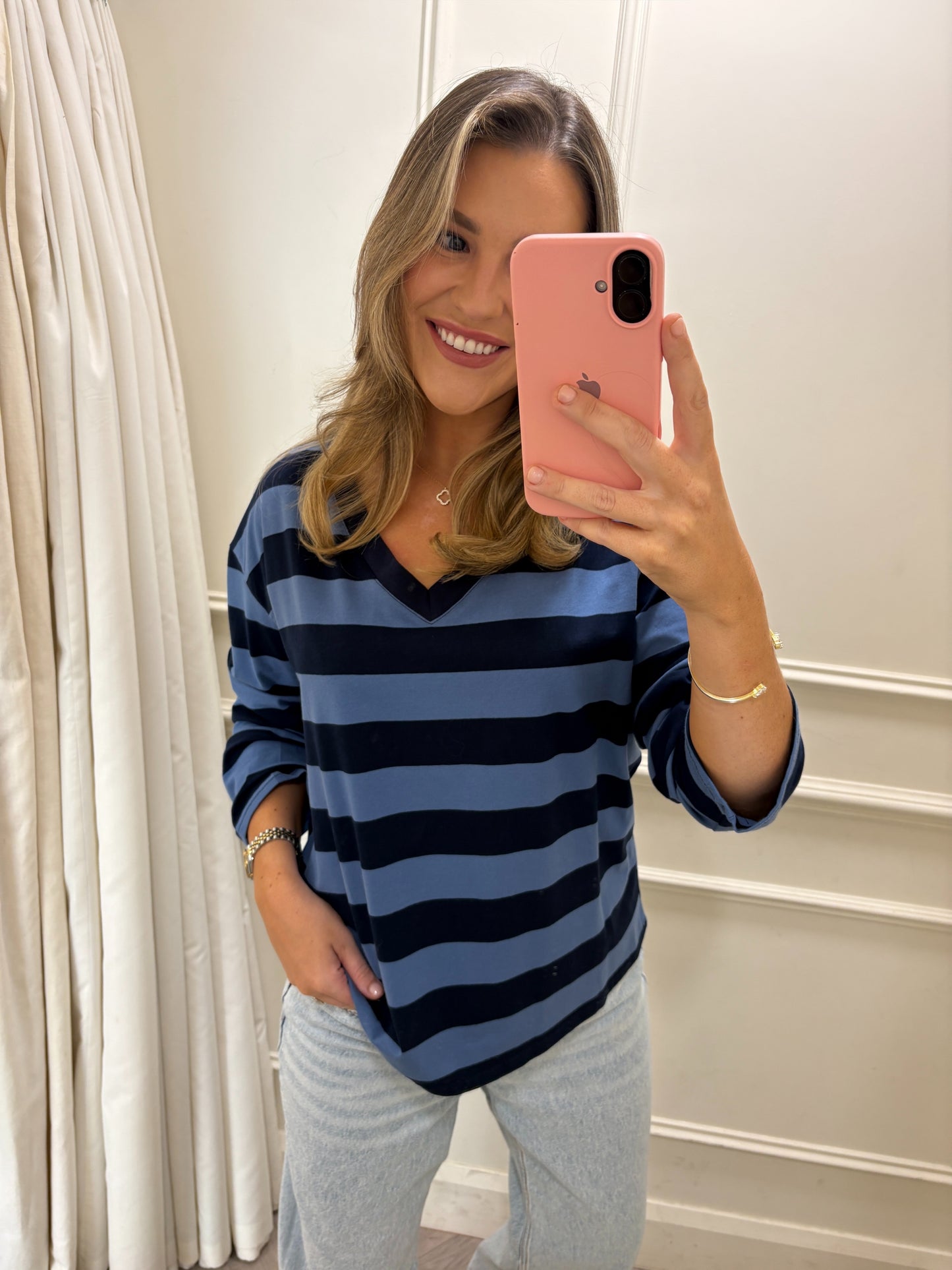 Juliette Longsleeve Navy & Blue