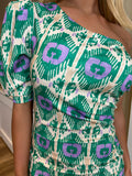 Pria Print Dress Green