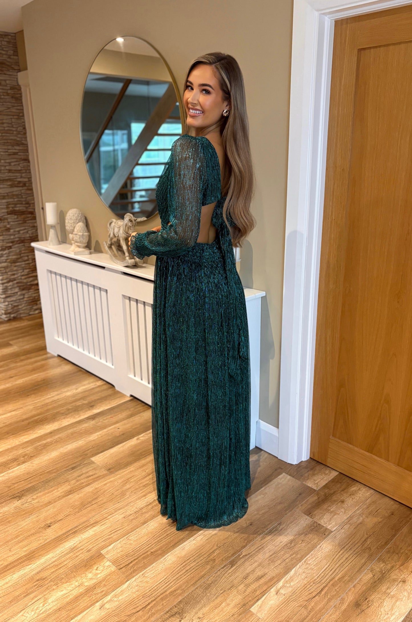 Tavira Shimmer Dress Turquoise