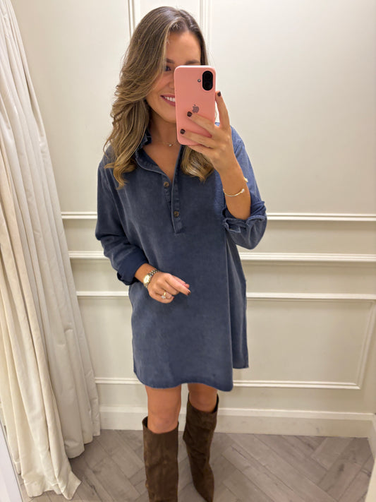 Connie Dress Dark Denim