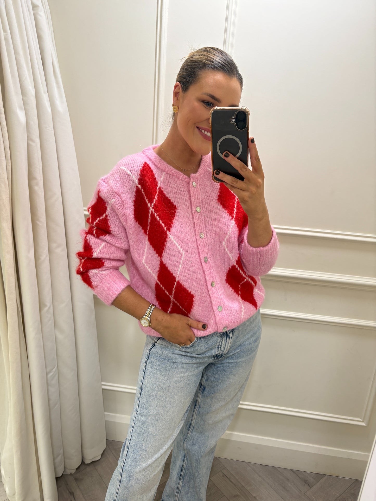 Vera Knit Pink & Red