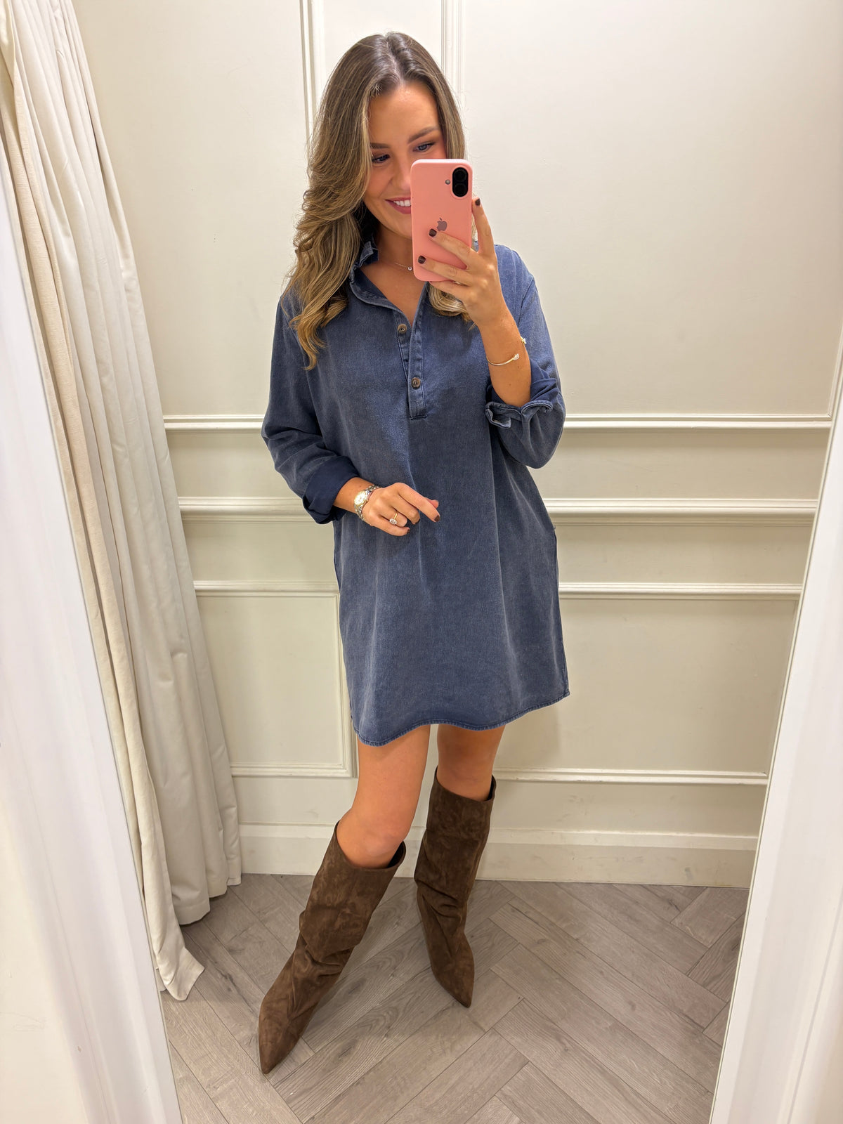 Connie Dress Dark Denim