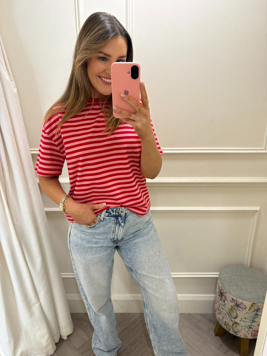 Lilly T-Shirt Red & Pink