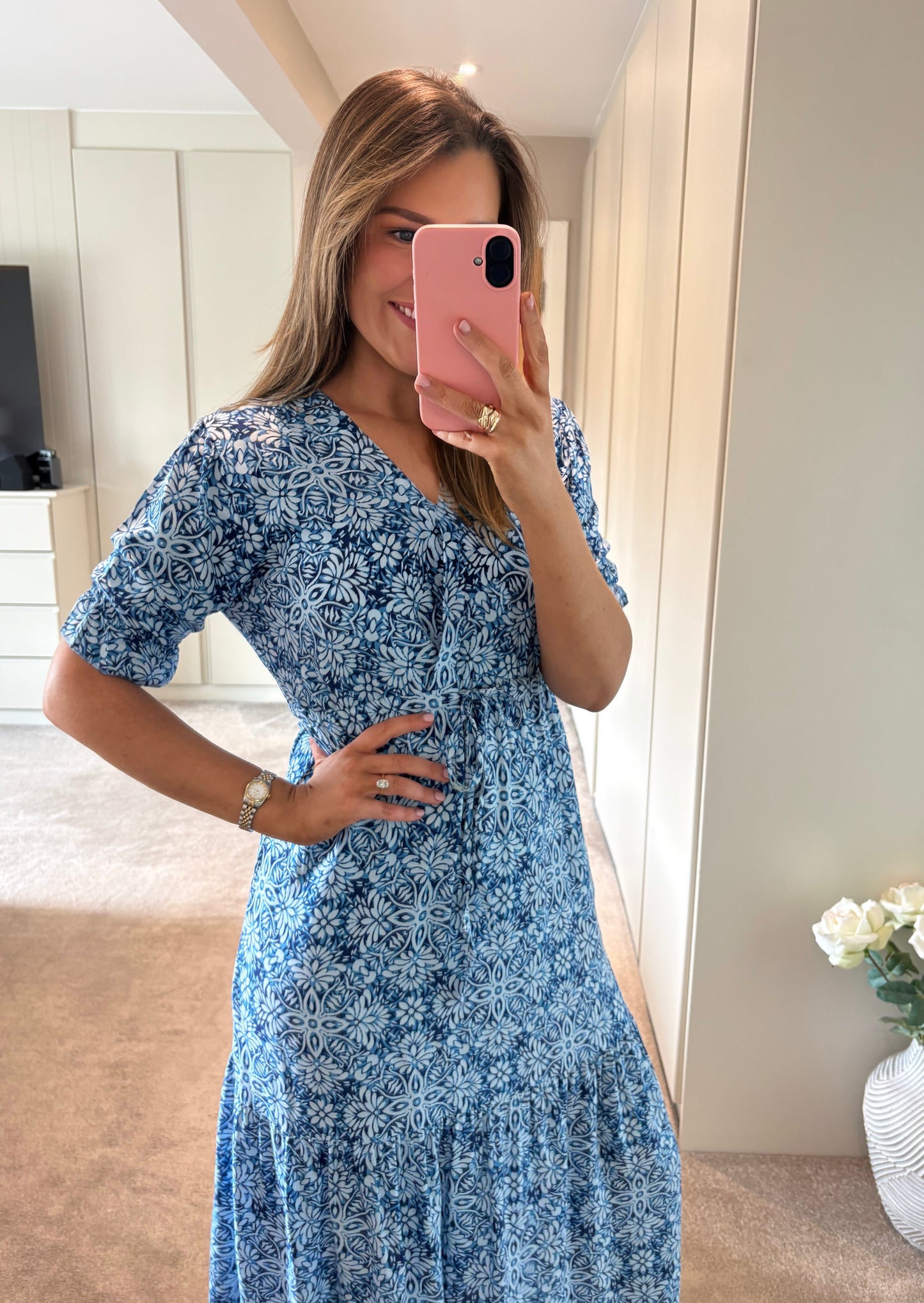 Brona Dress Blue