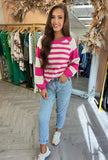 Sandy Striped Knit Pink