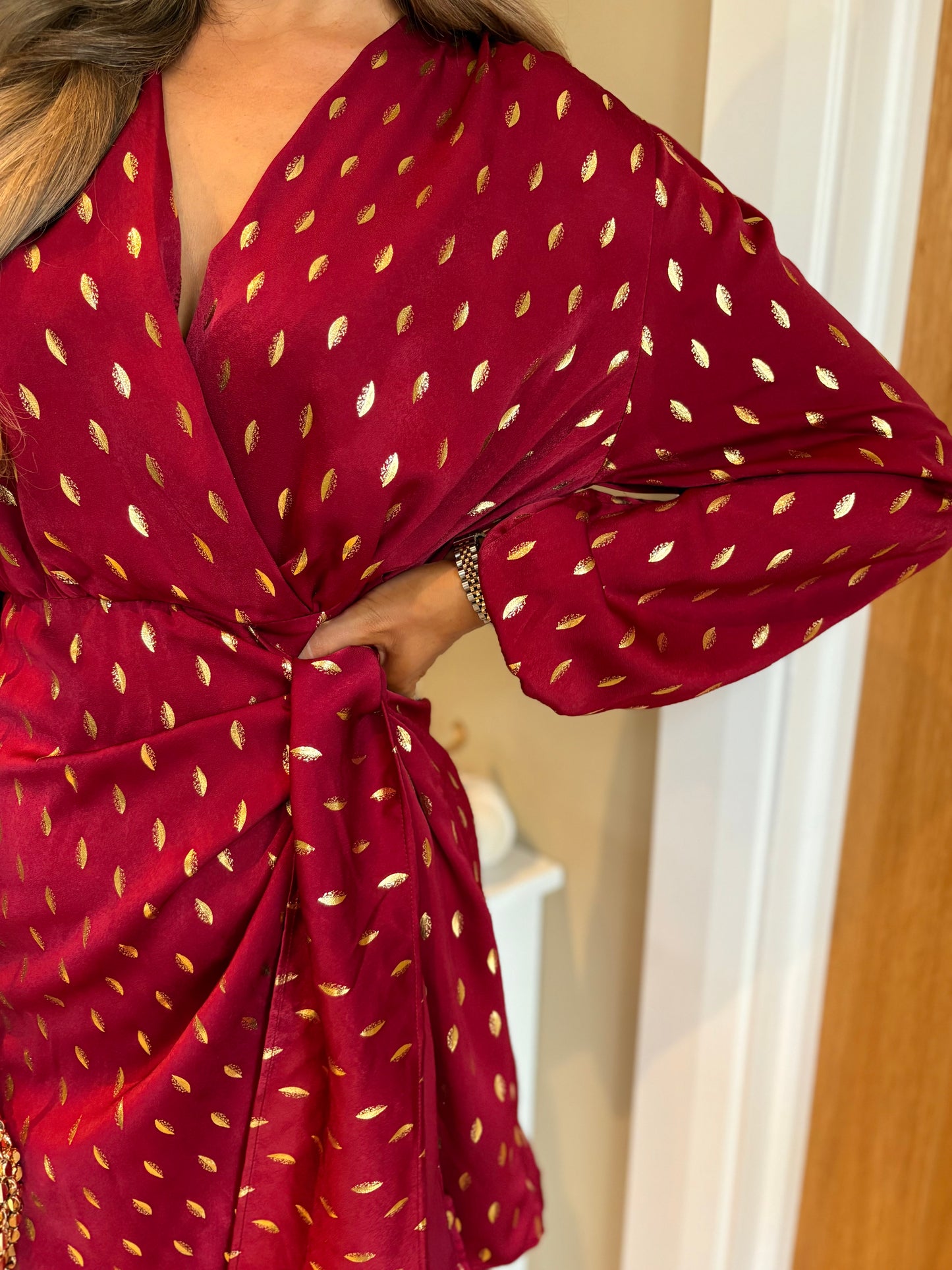 Kalina Dress Burgundy