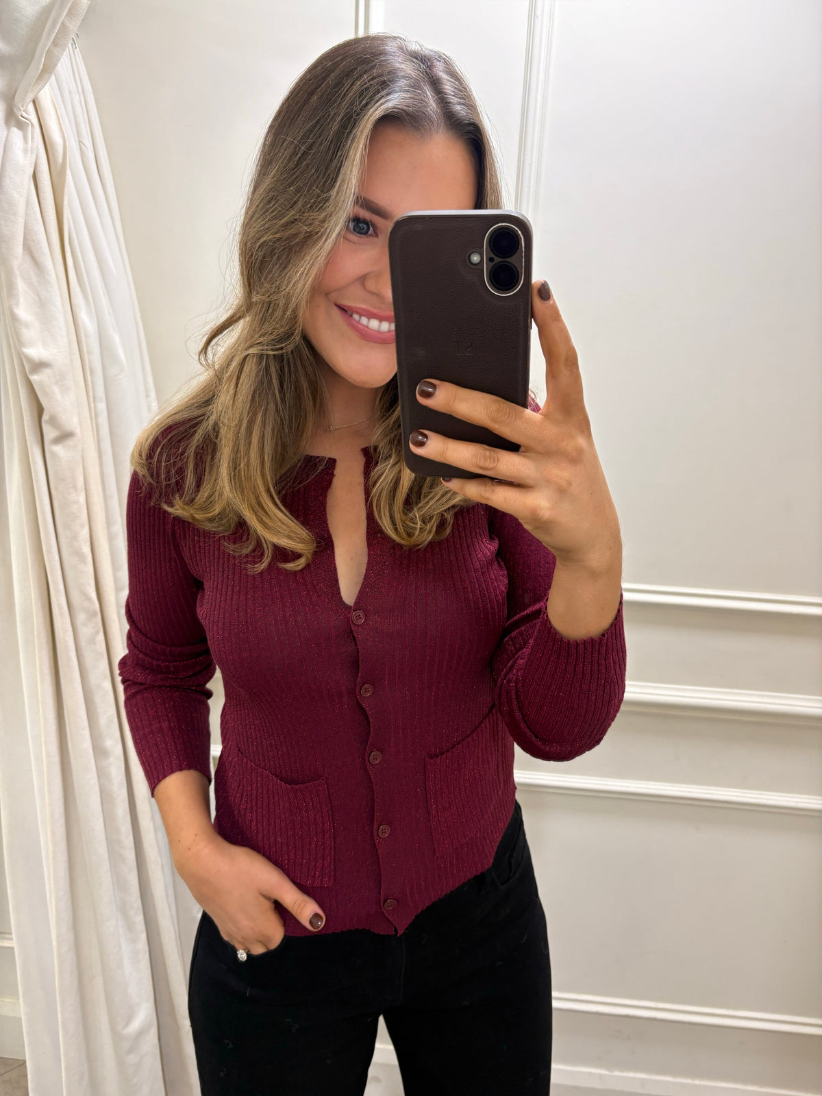 Kala Cardi Burgundy