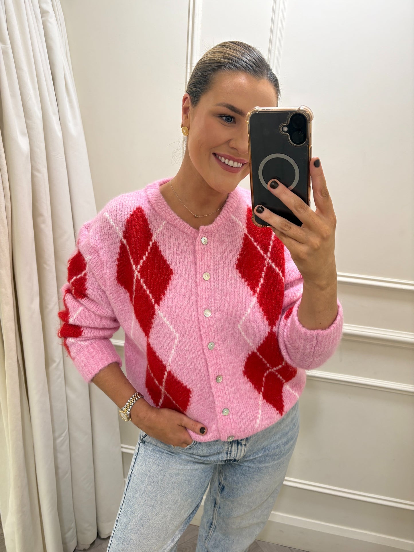 Vera Knit Pink & Red