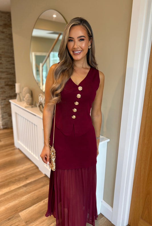 Avery Two Piece Burgundy