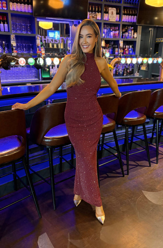 Abilene Dress Burgundy