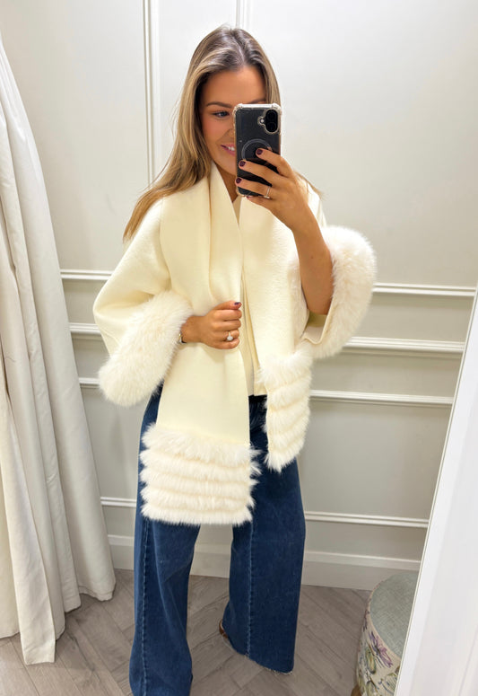 Rani Soft Knit & Scarf White