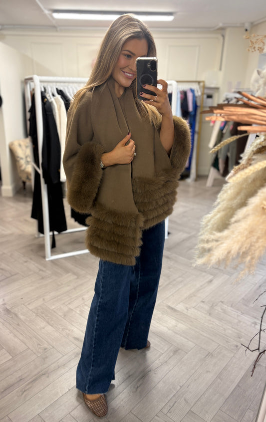 Rani Soft Knit & Scarf Camel