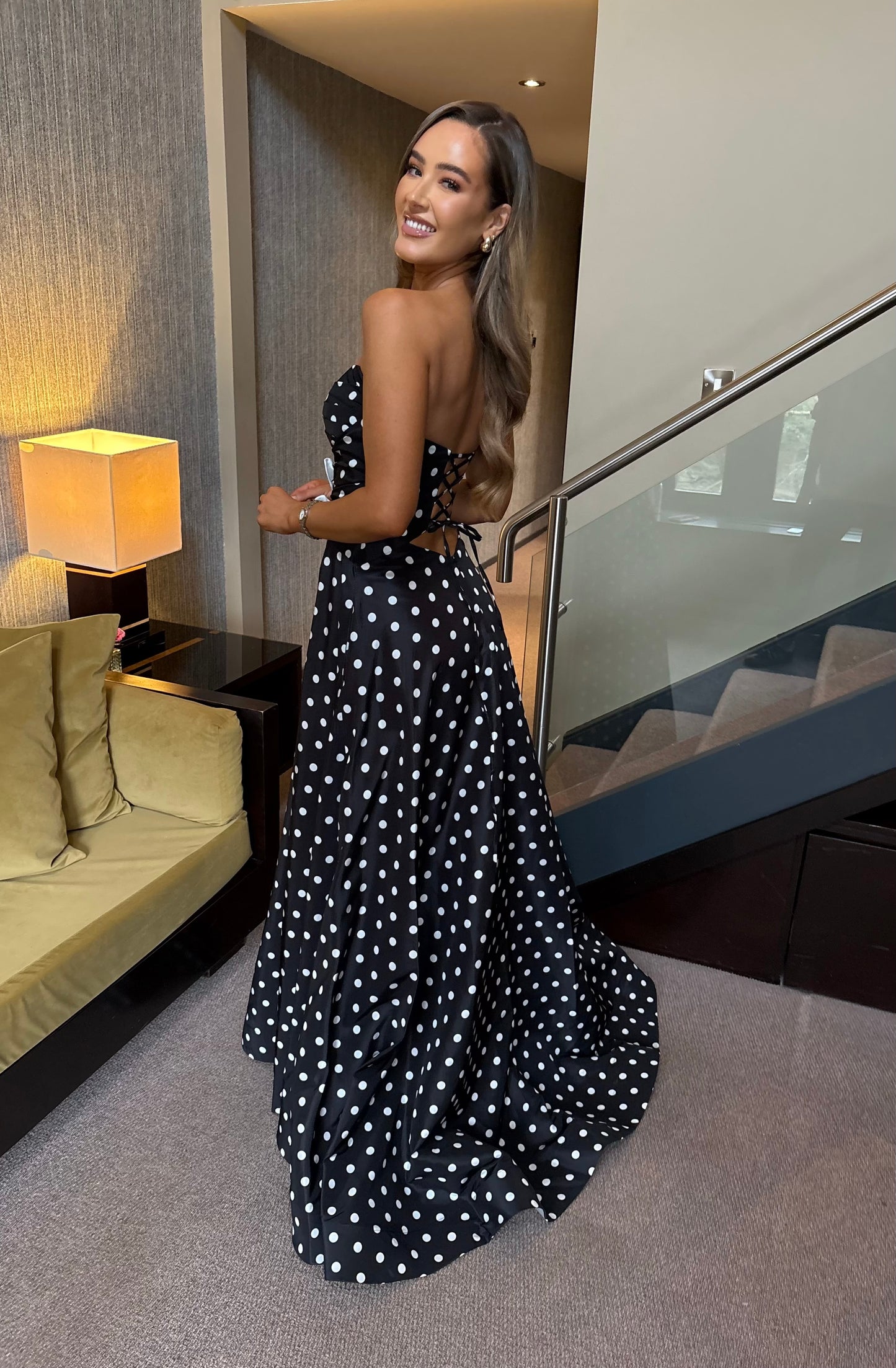 Petra Dress Polka Dot Black