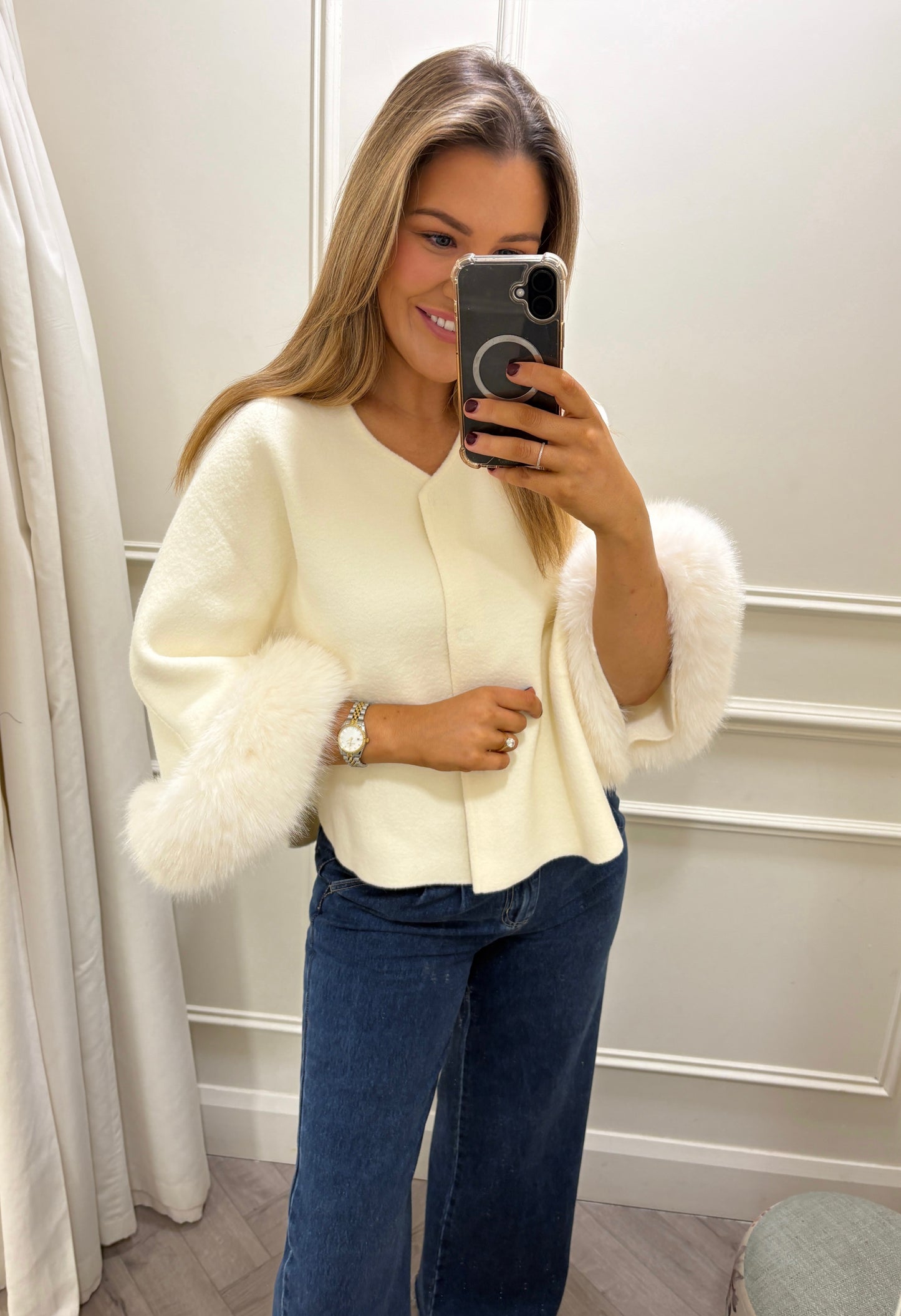 Rani Soft Knit & Scarf White